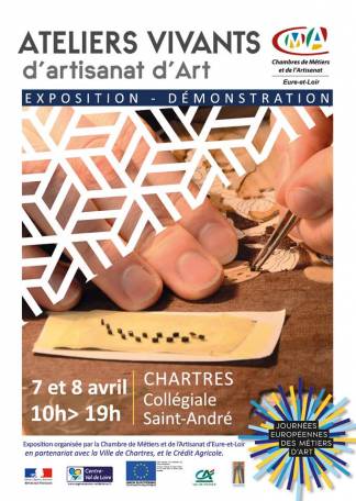 Chartres : exposition des artisans d'art  à la collégiale Saint André 